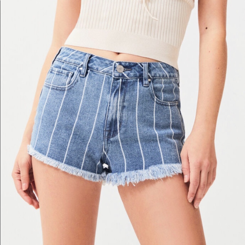 pacsun striped high rise festival shorts